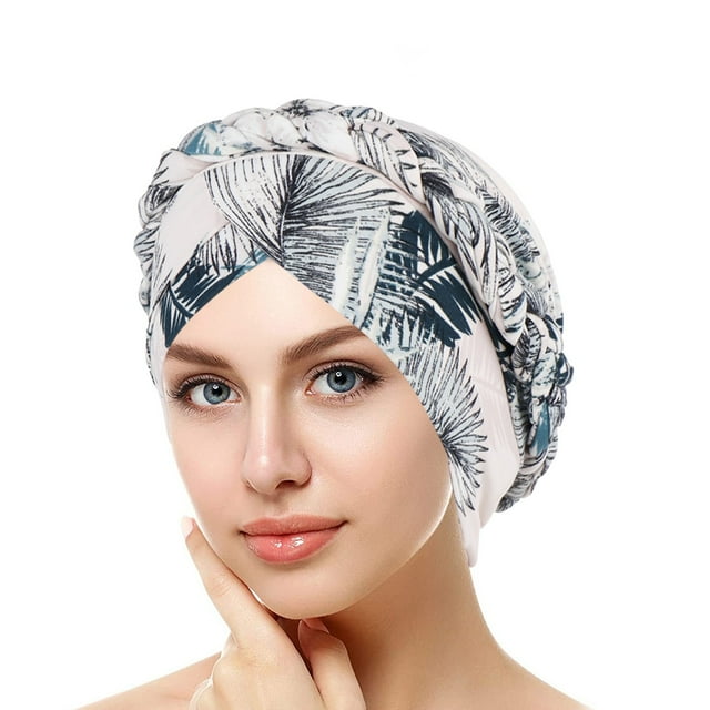 Chemo Cancer Head Hat Cap Ethnic Pre-Tied Twisted Braid Hair Cover Wrap Headwear