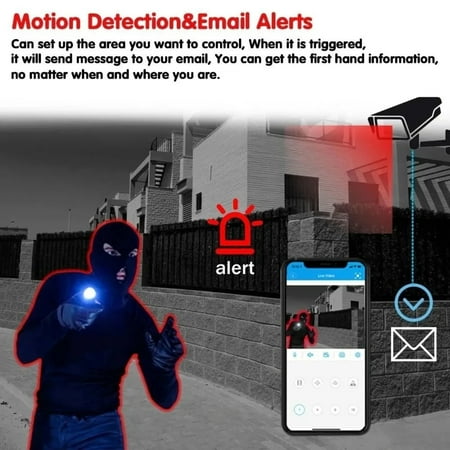 

FPWNGL Outdoor Waterproof AHD Camera 8MP/5MP/2MP with 6pcs Array Lights - 4K/1080P CCTV Security Camera