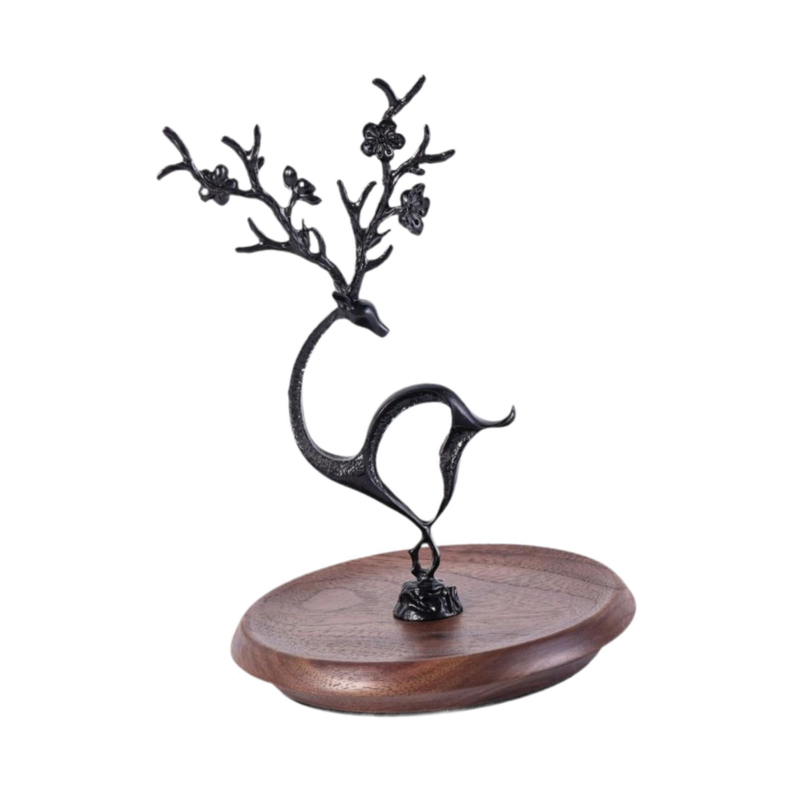 Milageto Storage Rack Jewelry Tree Stand Modern Jewelry Rack Earring Hanger Organizer for Earrings Necklace Hair Accessories , black