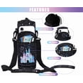 thumbnail image 4 of Water Bottle Carrier Holder Sling Bag Sleeve 32 oz Crossbody Water Bottle Case Cover with Strap Pockets for Travelling Hiking Camping, 5''''x10'''', Black, 4 of 5