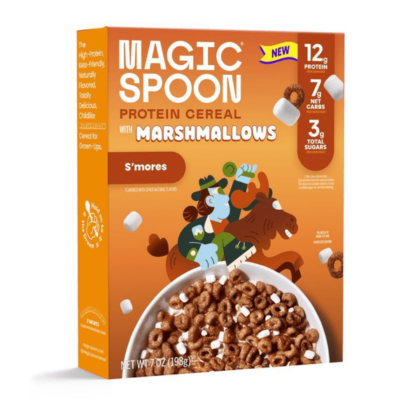 Magic Spoon Smores Marshmallow Grain-Free Cereal, 7oz Box