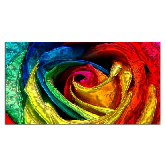 Design Art Colourful Rose Canvas Art