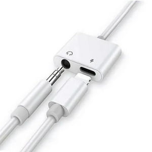 Bazuca - Adaptador Audífonos Lightning Y 3.5 Mm Audio Para Iphone Color Blanco