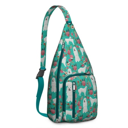 Pet Lover s Shoulder Bag - Hand-drawn Dog Graphic Sling Backpack (Lightweight Chest Bag  Easy Access Pockets)
