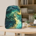 thumbnail image 5 of Susaid Turquoise Golden Swirl Print Clear Backpack See Through Transparent Plastic Clear Bookbags for School, College, Stadium,Work, 5 of 7