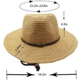 thumbnail image 3 of Sombrero de paja de vaquero/vaquera estilo occidental para hombres y mujeres Adepaton WMZL-1349-2, 3 of 5