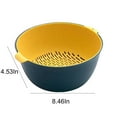 thumbnail image 3 of LSLJS Double-layer Plastic Washing Basin Multi-functional Living Room Basket Kitchen Artifact Household Fruit Washing Fruit Vegetable Basket, Drainage Basket, 3 of 7