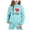 Light Blue, variant on WOYY Toddler Girls Tracksuit Casual Letter Print Hoodie Jogger Pants Set, Sizes 2-3T