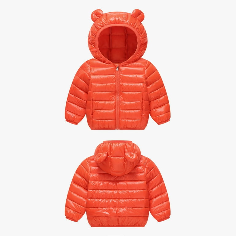Kids Boy Girl Winter Hooded Puffer Jackets Coats Foreign Trade