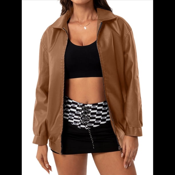 Chaquetas de Holgadas de Larga con Solapa para Mujer, Moda Otoño 2025, Ropa de Invierno. Camello S
