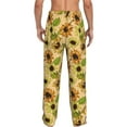 thumbnail image 3 of Xecao Sunflowers Men's Straight Lounge Pajama Pants: The Ultimate in Comfortable Sleepwear, 3 of 9