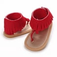 thumbnail image 5 of Ruyang Open Toe Sandals for Baby Girls Fringe Soft Rubber Sole Walker Crib Shoes Summer Lightweight First Walking Shoes, 5 of 6