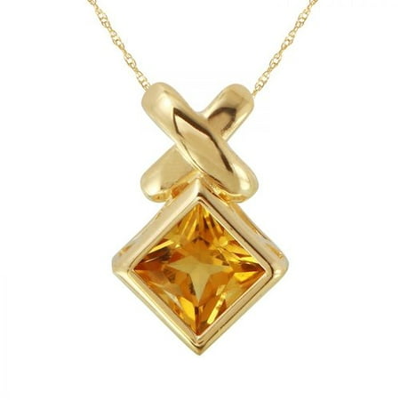 Foreli 1CTW Citrine 14K Yellow Gold Necklace