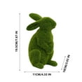 thumbnail image 3 of Easter Bunny Decor, Flocked Bunny Moss Bunnies Spring Decor Resin Rabbit Figurines for Table Desk Easter Decorations, 3 of 6