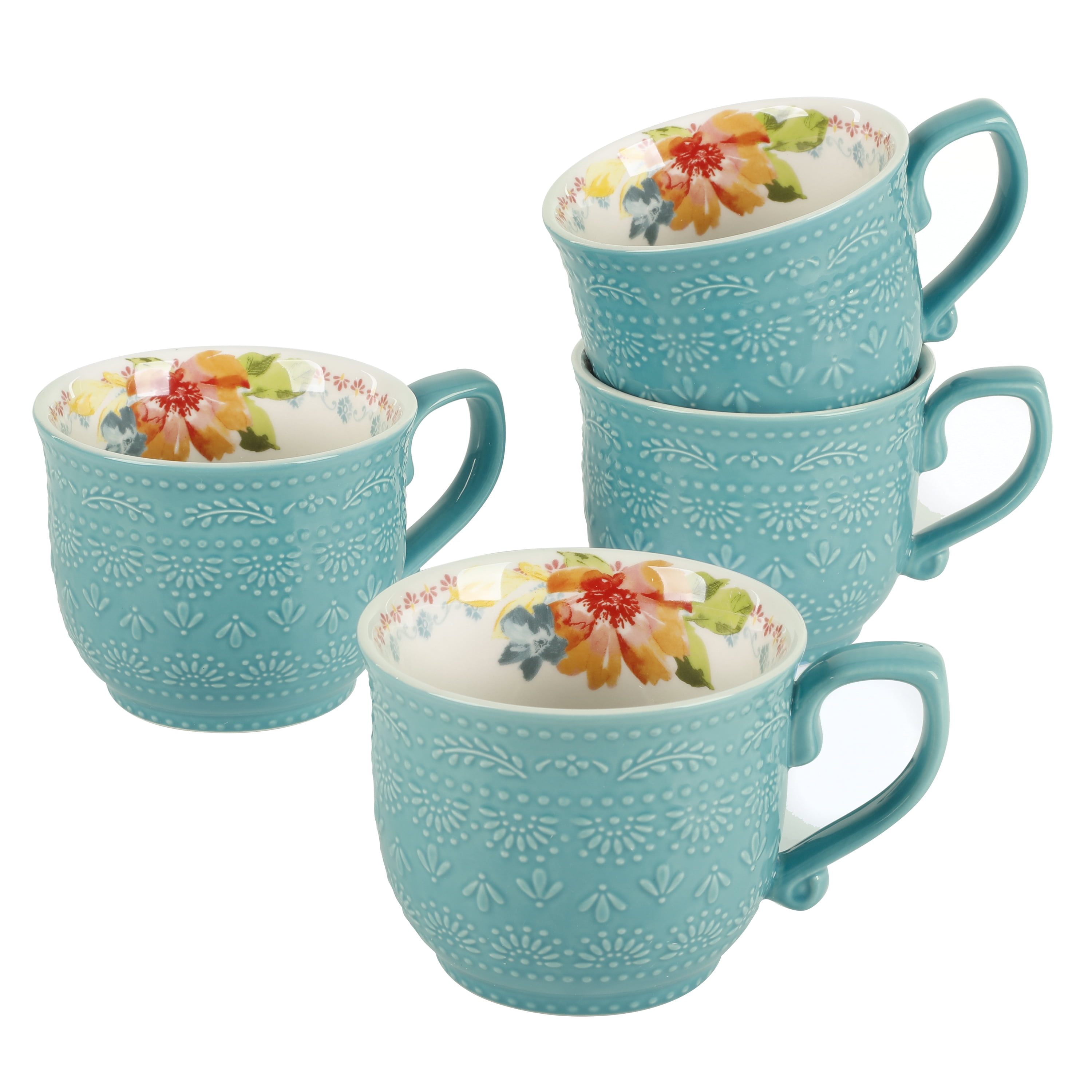 The Pioneer Woman Wildflower Whimsy 18Ounce Mugs, 4Pack