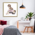 thumbnail image 3 of Stupell Industries Art Deco Luxury Fashion Books & Dog Gold Floating Frame Canvas Art, 25 x 25, by Amanda Greenwood, 3 of 8