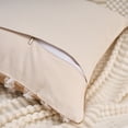 thumbnail image 3 of Unique Bargains Striped Linen Throw Pillow Covers Decorative Cushion Cases Brown, 3 of 6