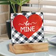 thumbnail image 5 of Valentine’s Day Love Desk Decor,Be Mine In Red Heart Buffalo Plaid Acrylic Desk Decorative Sign With Wooden Stand for Home Tabletop Desk Decoration,Valentine’s Day Gifts for Her Wife Girls Girlfriend, 5 of 6