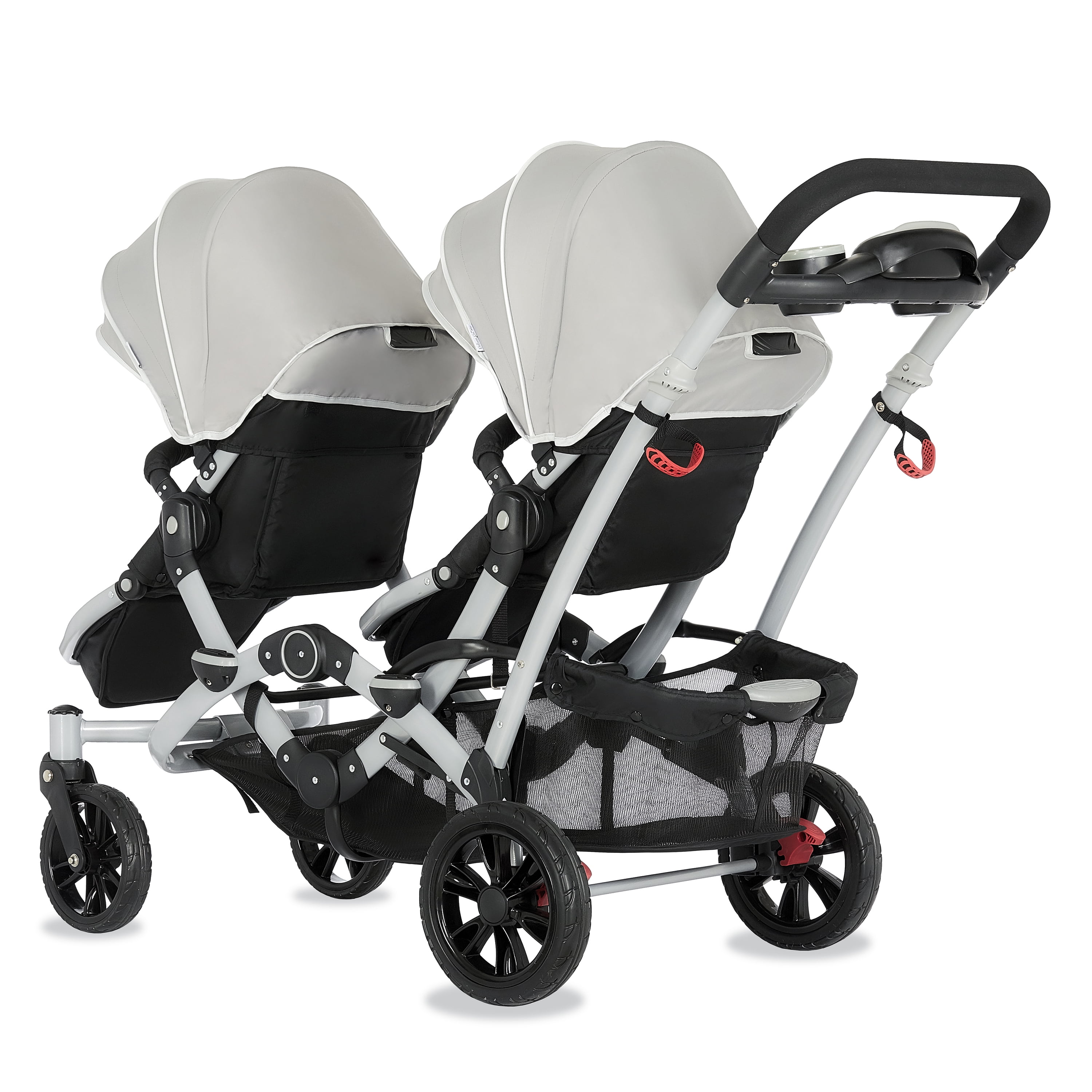 Free Shipping Dream On Me Track Tandem Stroller Face to Face Edition in Light Grey Walmart