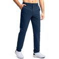thumbnail image 1 of Pantalones de golf Pudolla, vestido de trabajo elástico para hombre, azul marino, 34 W x 86 L, 1 of 7