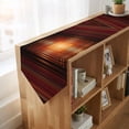 thumbnail image 4 of Abstract Burnt Orange Table Runner Linen Burlap Table Runner 36 Inches Small Infinite Tunnel Modern Art Dresser Scarves for Kitchen Island Coffee Dining Room Party Wedding Holiday Decoration 13"x36", 4 of 8