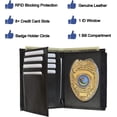 thumbnail image 2 of Marshal Tri Fold Police Wallet with Oval Badge Holder, 2 of 7