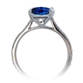 thumbnail image 3 of 1.25 Carat Cushion Cut Sapphire and Diamond Celebrity Engagement Ring on 10k White Gold, 3 of 3