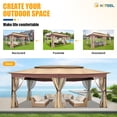 thumbnail image 5 of SANOPY 12x20 Outdoor Gazebo Heavy Duty Patio Gazebo Canopy with Nettings & Curtains Gazebo Tent with Metal Steel Gazebo Pavilions for Patio, Party, Backyard, Deck, Garden, Tailgate, 5 of 10