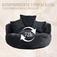 thumbnail image 6 of Villeston Oversized Bean Bag Chair for Adults & Kids, Chenille Lazy Bean Bag Sofa with Wrap-Around Backrest & Pillows for Bedroom, Living Room, Playroom,Black, 6 of 9