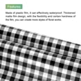 thumbnail image 4 of Flower Wrapping Paper Waterproof Floral Wrap Plaid Black & White 22.8 x 22.8 Inch Used for DIY Crafts Packaging 20 Pcs, 4 of 6