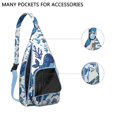 thumbnail image 2 of Marine Biologist Inspired Chest Bag - Scientific Shark & Dolphin Illustrations, 2 of 4