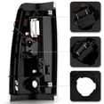 thumbnail image 3 of Blk 1999-2002 Chevy Silverado 99-06 GMC Sierra LED Tube Tail Lights Brake Lamps, 3 of 7