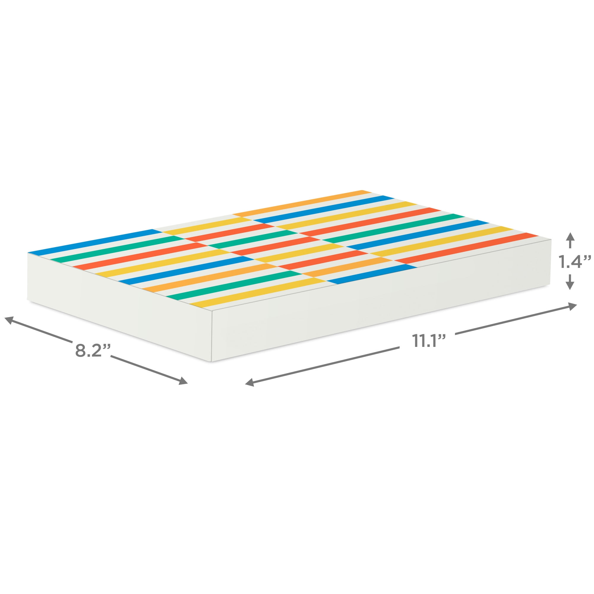 Hallmark 3-Pack Small Gift Box Bundle (Confetti and Stripes)