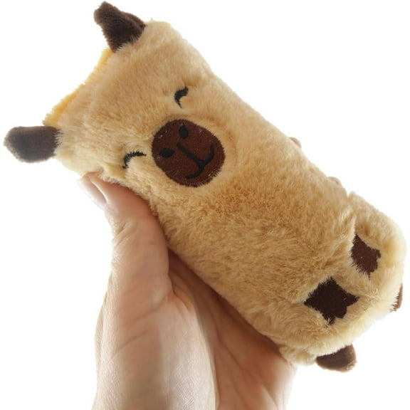 1 Jumbo Reversible Plush Capybara Animal Water Filled Tube Snake Stress Toy - Squishy Slippery Wiggler Sensory Fidget Ball