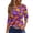 ABD52-Dark Purple, variant on Women'S Halloween Shirt 3/4 Length Sleeve Devil Lantern Graphic Blouse Crew Neck Evening Party Cross Tshirt Red XL
