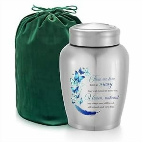 XIUDA Large Urns for Adult Male Female-Decorative Urns, Stainless Steel Funeral Keepsake for Ashes Remains Cremation Urn for Human Ashes for Women Man