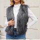 thumbnail image 1 of Chaqueta de abrigo cálida para mujer, de invierno, lisa, con cuello en V, 1 of 5