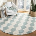 thumbnail image 2 of SAFAVIEH Dhurries Warren Geometric Area Rug, Blue/Ivory, 6' x 9', 2 of 10