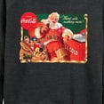 thumbnail image 3 of Coca-Cola - Vintage Santa at Ice Cooler - Women's French Terry Long Sleeve Pullover, 3 of 5