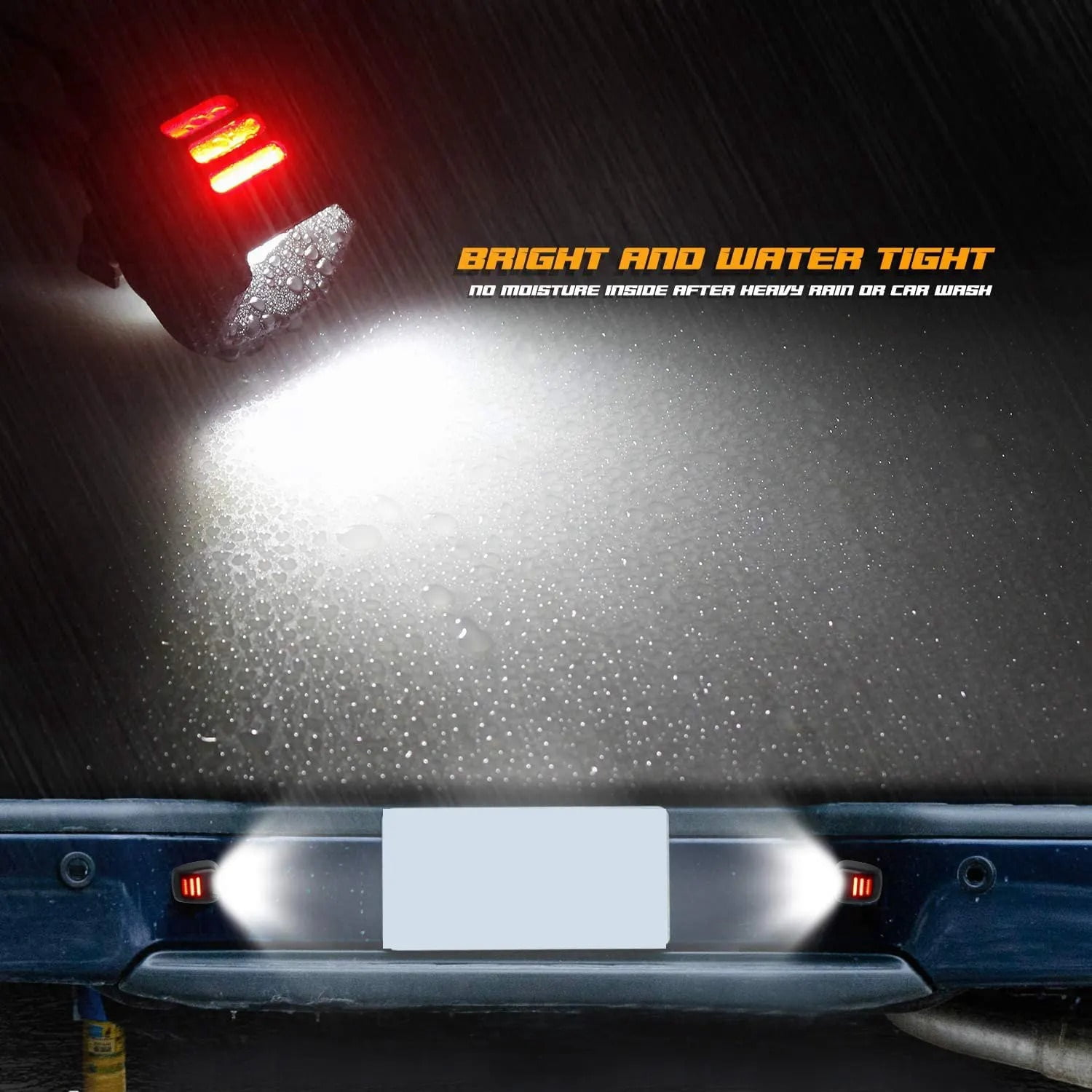 2Pcs Red Tube SMD License Plate Light for Nissan Navara D40