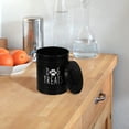 thumbnail image 4 of Airtight Dog Treat Container Airtight with Lid, Cute Rustic Ceramic Dog Treat Storage Jar for Kitchen Counter (Black), 4 of 6