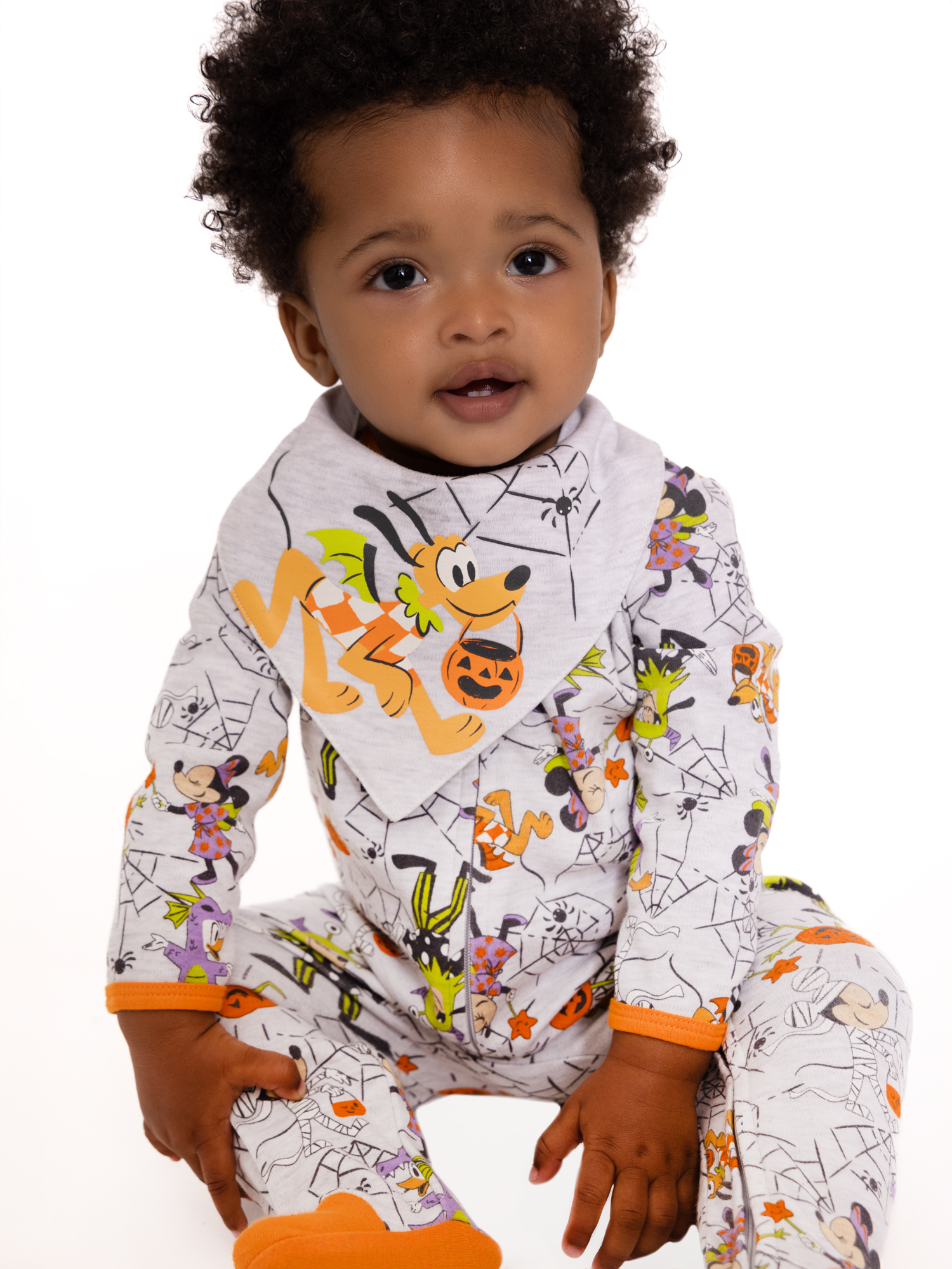 Baby Character Halloween Footed Sleep N Play & Bib Set, 2-Piece, Sizes Newborn-6/9 Months
