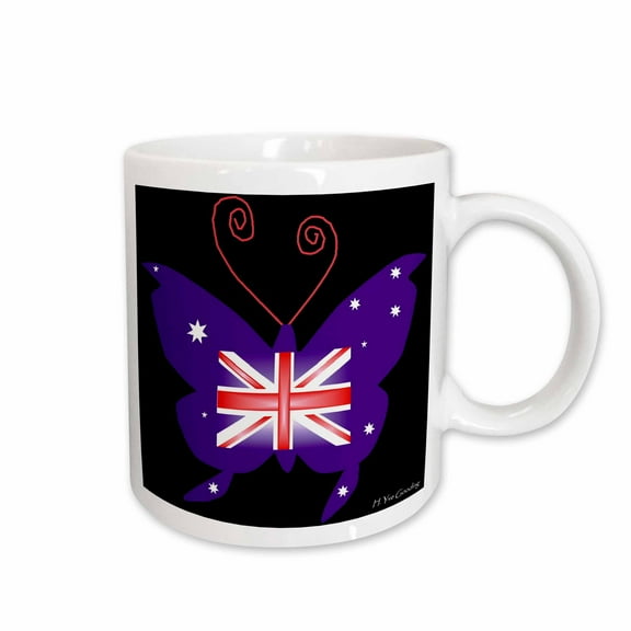 3drose, British Butterfly I, 15oz Mug