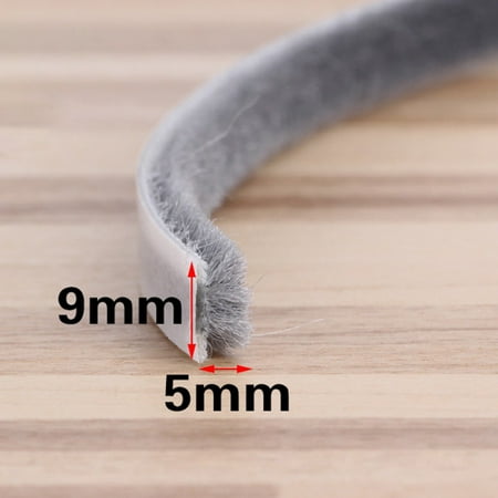 

5M Draught Excluder Brush Pile Seal Film Door Sash Self Adhesive Sealing Strip