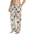 thumbnail image 6 of Logiee Various Chicken Print Pajama Pants for Men,Men’s Pajama Bottoms,Mens PJ Pants with Pockets & Button Fly-Small, 6 of 6