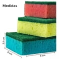 thumbnail image 2 of Fibra Esponja Economica Corazzi Irregular 12 Paquetes Multicolor, 2 of 6