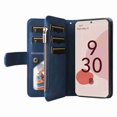 thumbnail image 6 of Dteck Google Pixel 7 Pro 2022 Wallet Phone Case with 9 Card Holder 1 Zipper Coin Wallet Cash Slot Lanyard Flip Leather Flip Folio Protective Cover,Blue, 6 of 7