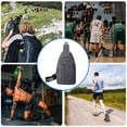 thumbnail image 5 of New chest bag men's waterproof nylon shoulder chest bag - grey, 5 of 5