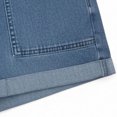 thumbnail image 3 of Karight Women's Elastic Waist Drawstring Denim Shorts with Rolled Cuffs Casual Summer Jean Shorts, 3 of 4