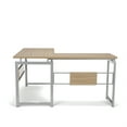 OFM Essentials Collection L Desk with Metal Legs, in Harvest with